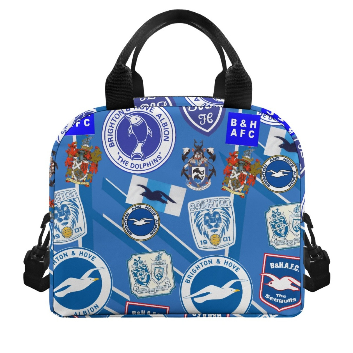 Brighton & Hove Albion F.C Lunch Box - Brighton & Hove Albion F.C Mania Collage Logo