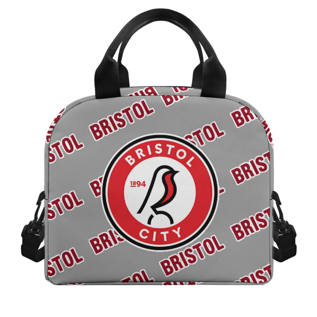 Bristol City FC Insulated Lunch Bag Box - Bristol Football Club Medley Monogram Wordmark