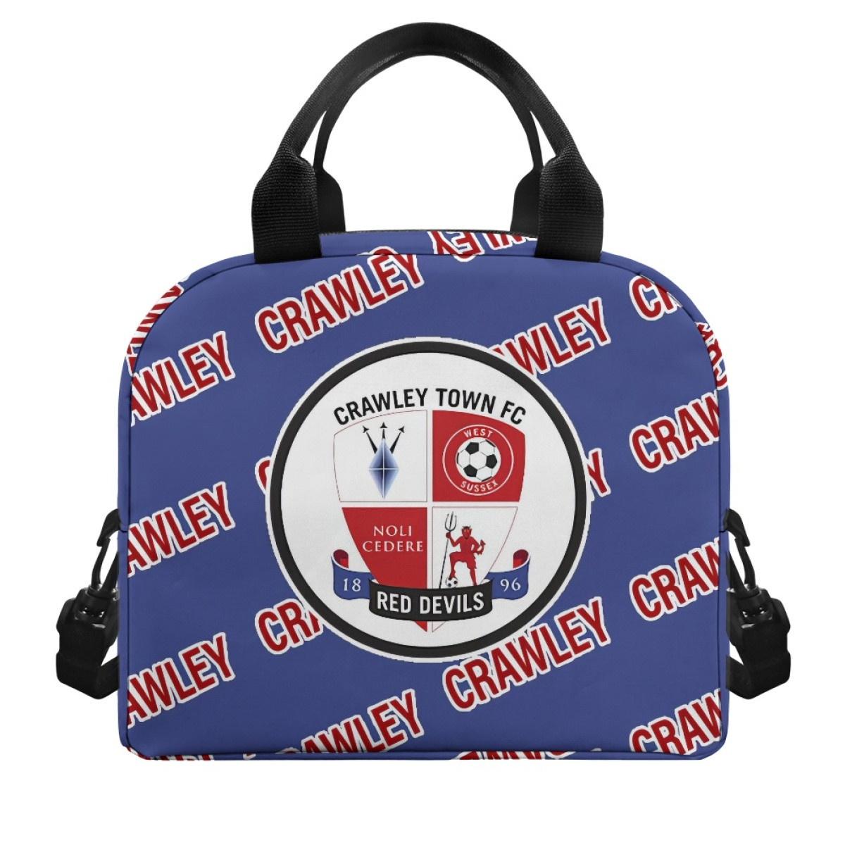 Crawley Town FC Insulated Lunch Bag Box - Crawley Football Club Medley Monogram Wordmark