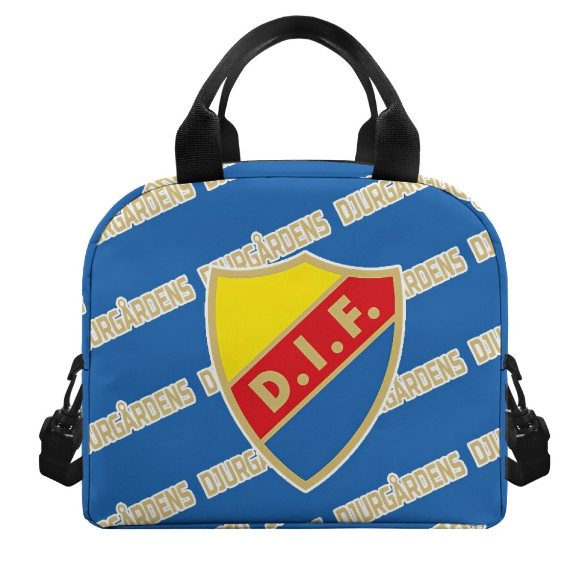 Djurgardens IF Insulated Lunch Bag Box - Djurgardens Football Club Medley Monogram Wordmark