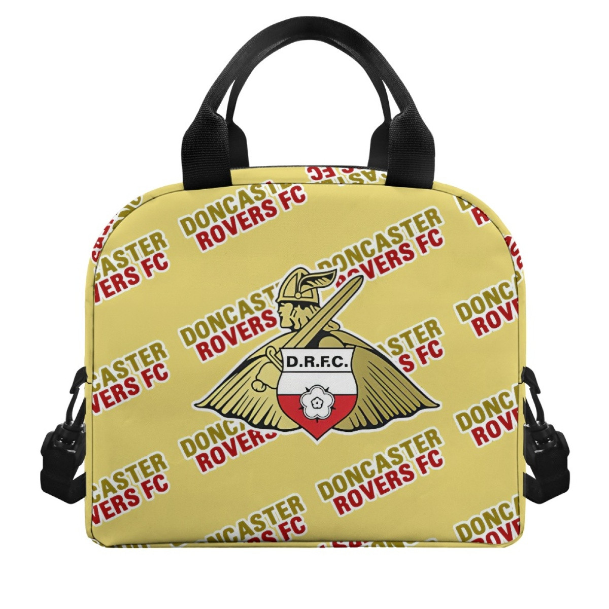 Doncaster Rovers FC Insulated Lunch Bag Box - Doncaster Football Club Medley Monogram Wordmark