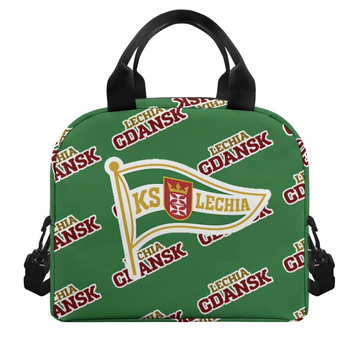 Lechia Gdansk Insulated Lunch Bag Box - Gdansk Football Club Medley Monogram Wordmark