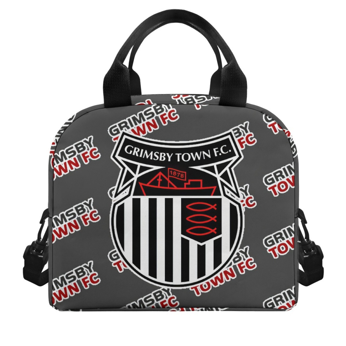Grimsby Town FC Insulated Lunch Bag Box - Grimsby Football Club Medley Monogram Wordmark