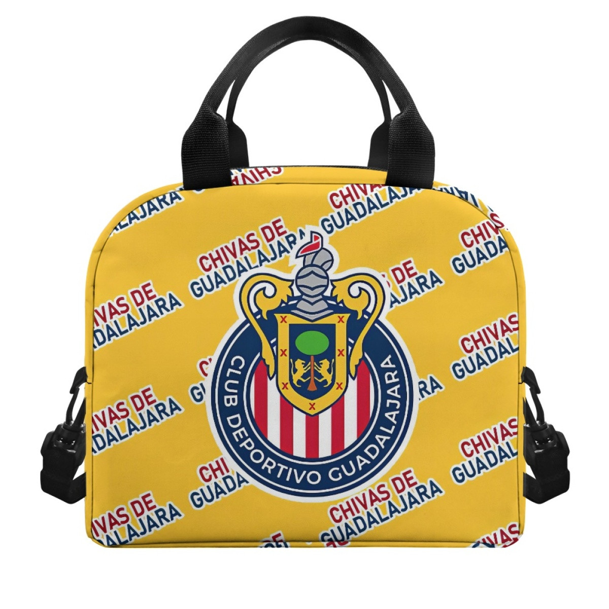 Chivas De Guadalajara Insulated Lunch Bag Box - Guadalajara Football Club Medley Monogram Wordmark