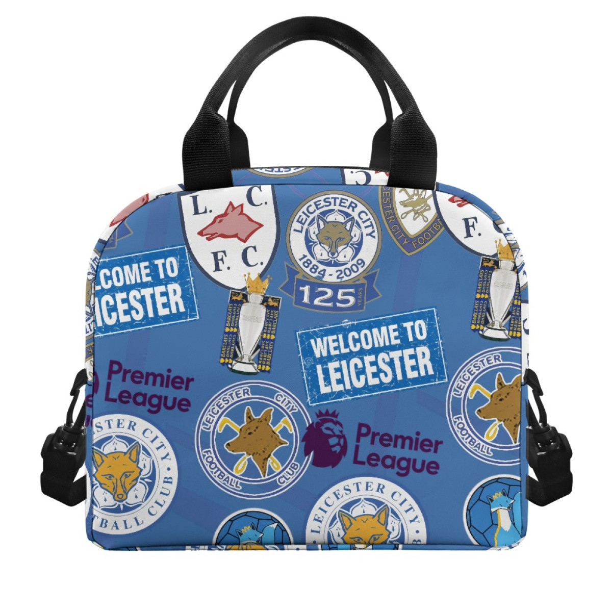 Leicester City F.C Lunch Box - Leicester City F.C Mania Collage Logo