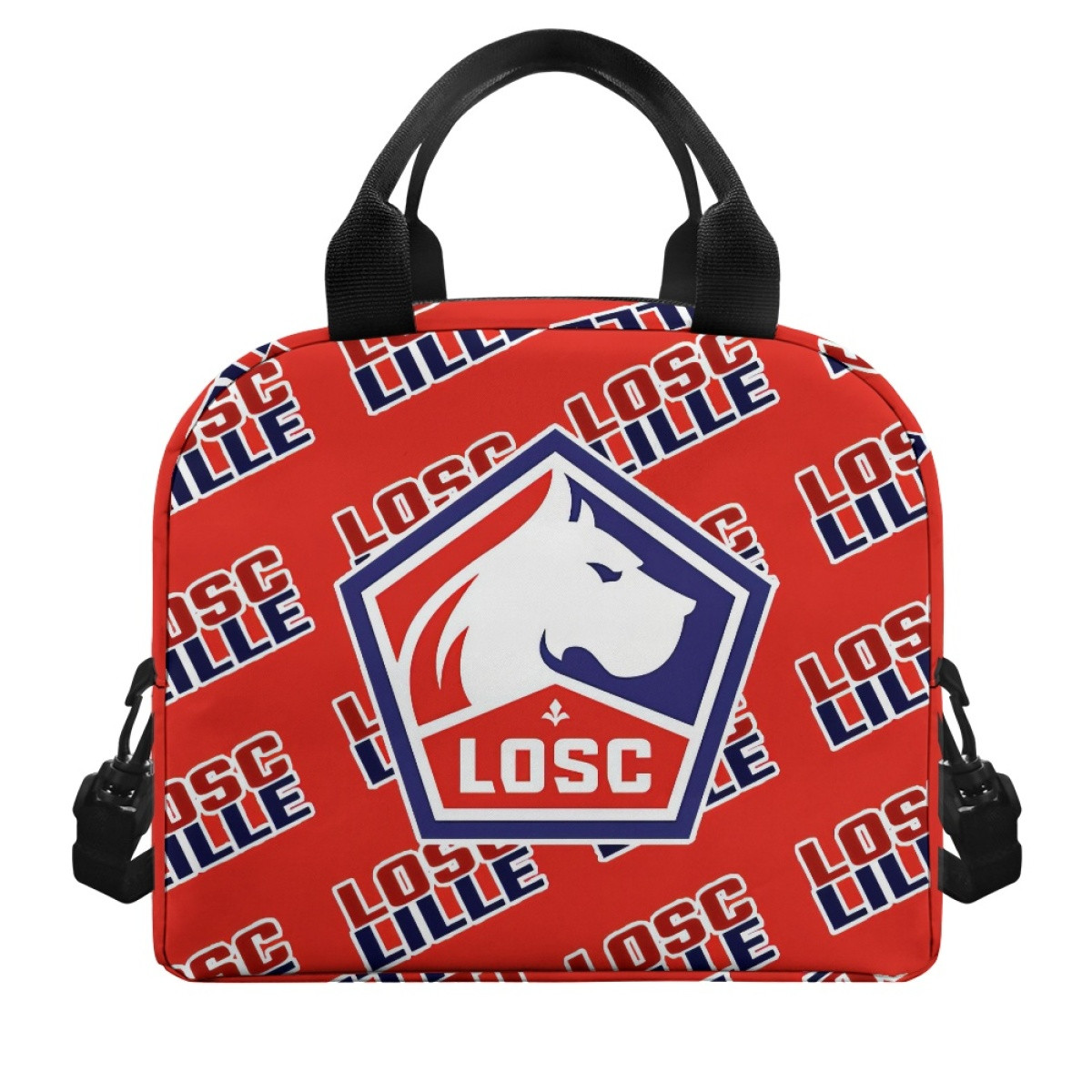LOSC Lille Football Club Insulated Lunch Bag Box - Lille Football Club Medley Monogram Wordmark