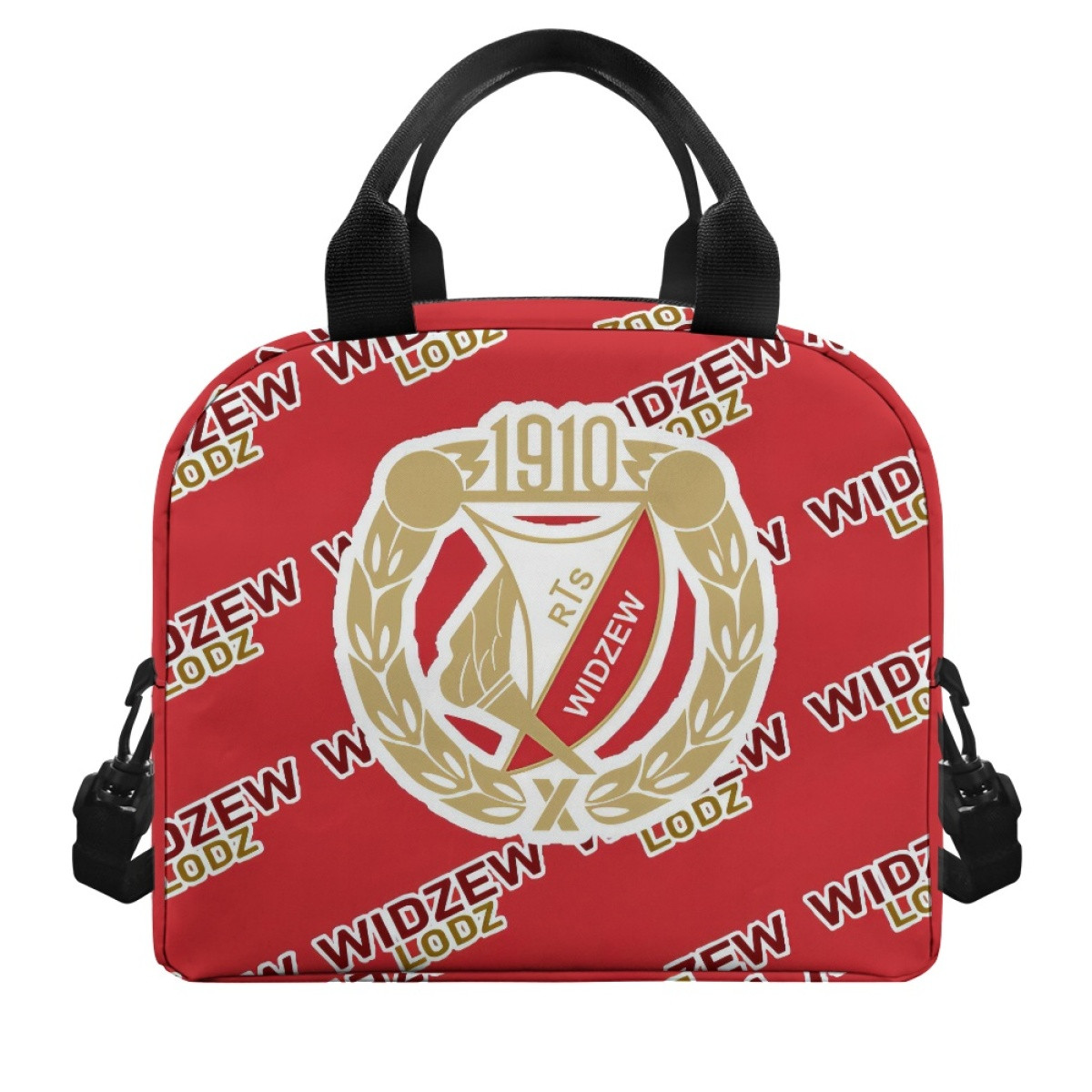 Widzew Lodz Insulated Lunch Bag Box - Lodz Football Club Medley Monogram Wordmark