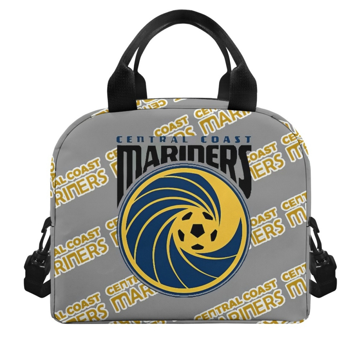 Central Coast Mariners FC Insulated Lunch Bag Box - Central Coast Mariners Football Club Medley Monogram Wordmark