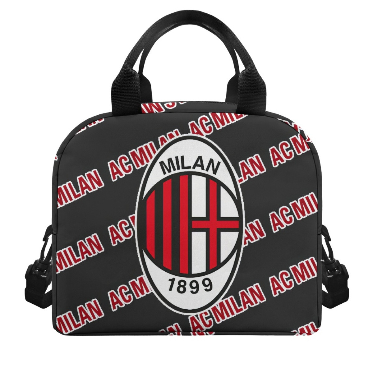 AC Milan Football Club Insulated Lunch Bag Box - Milan Football Club Medley Monogram Wordmark