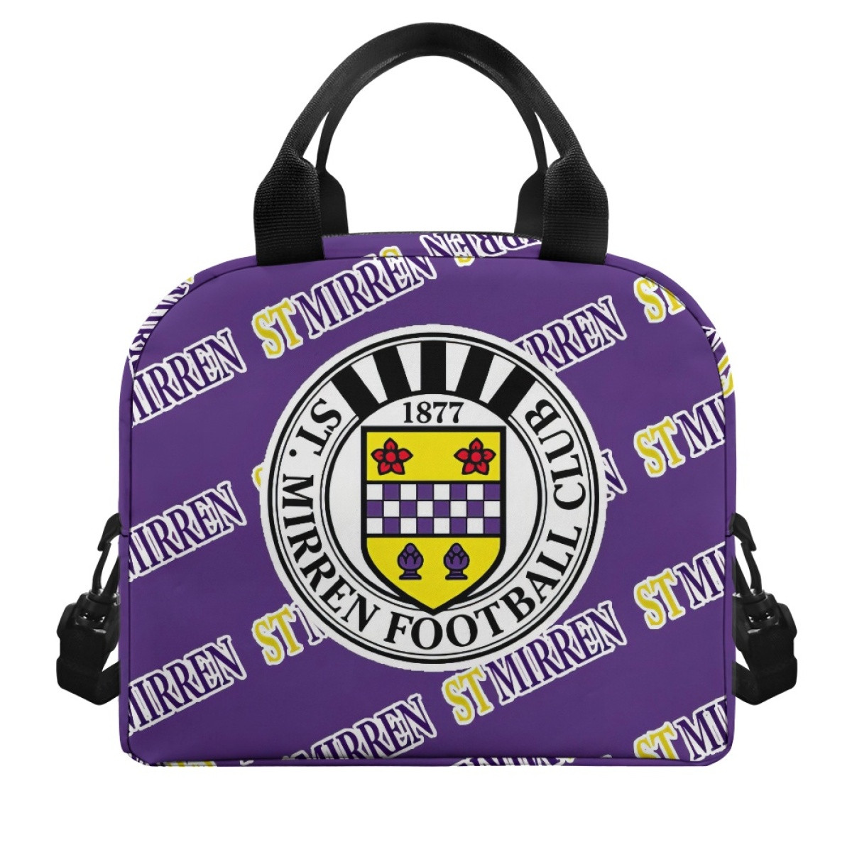 ST Mirren FC Insulated Lunch Bag Box - Mirren Football Club Medley Monogram Wordmark