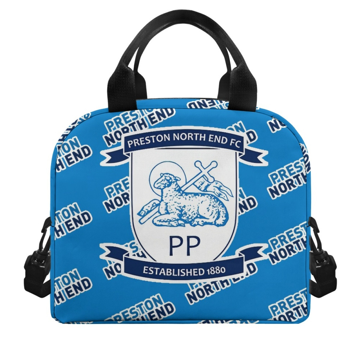 Preston North End FC Insulated Lunch Bag Box - Preston Football Club Medley Monogram Wordmark