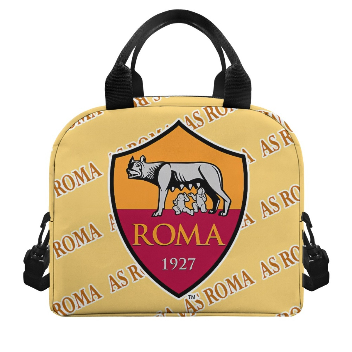 AS Roma Football Club Insulated Lunch Bag Box - Roma Football Club Medley Monogram Wordmark