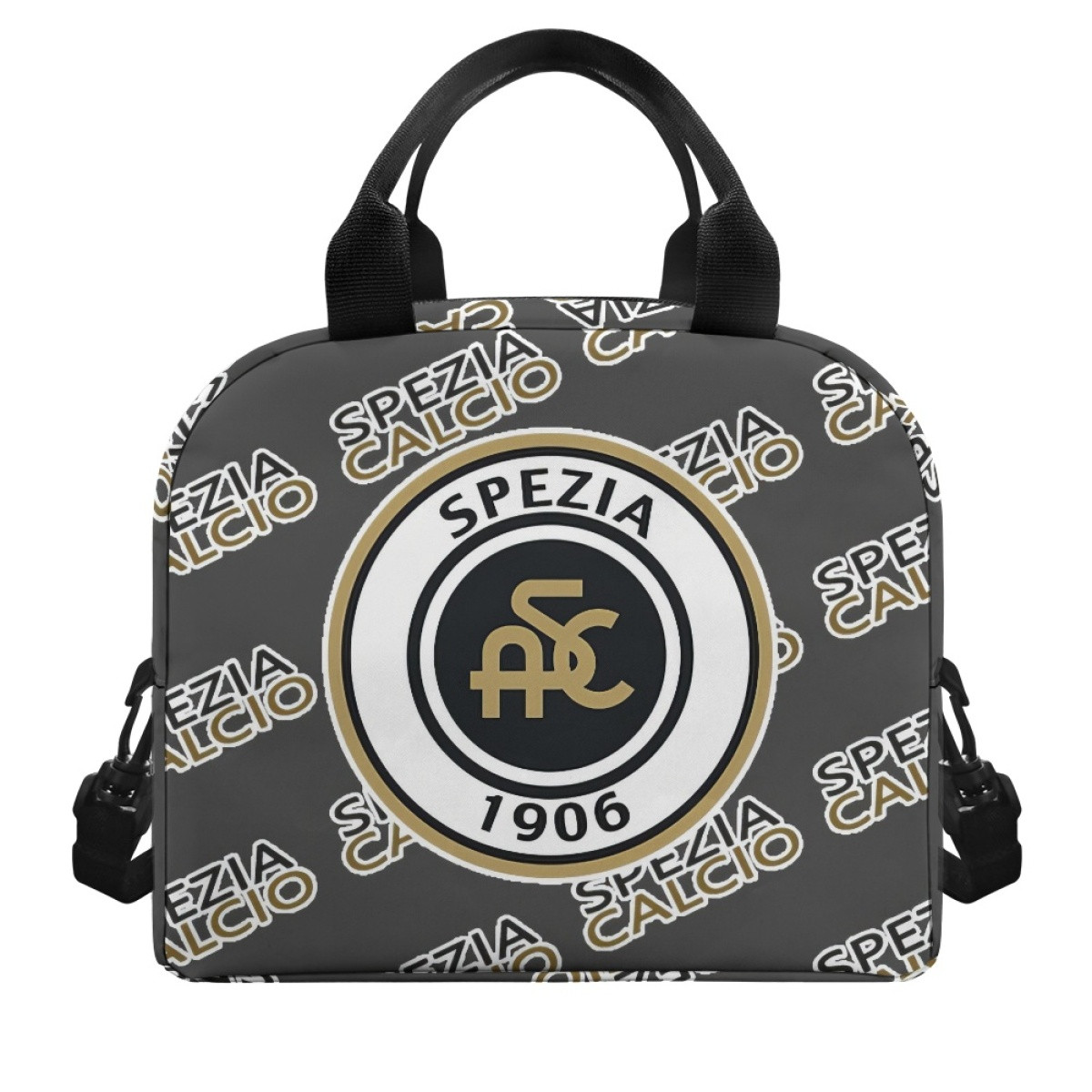 Spezia Calcio Football Club Insulated Lunch Bag Box - Spezia Football Club Medley Monogram Wordmark