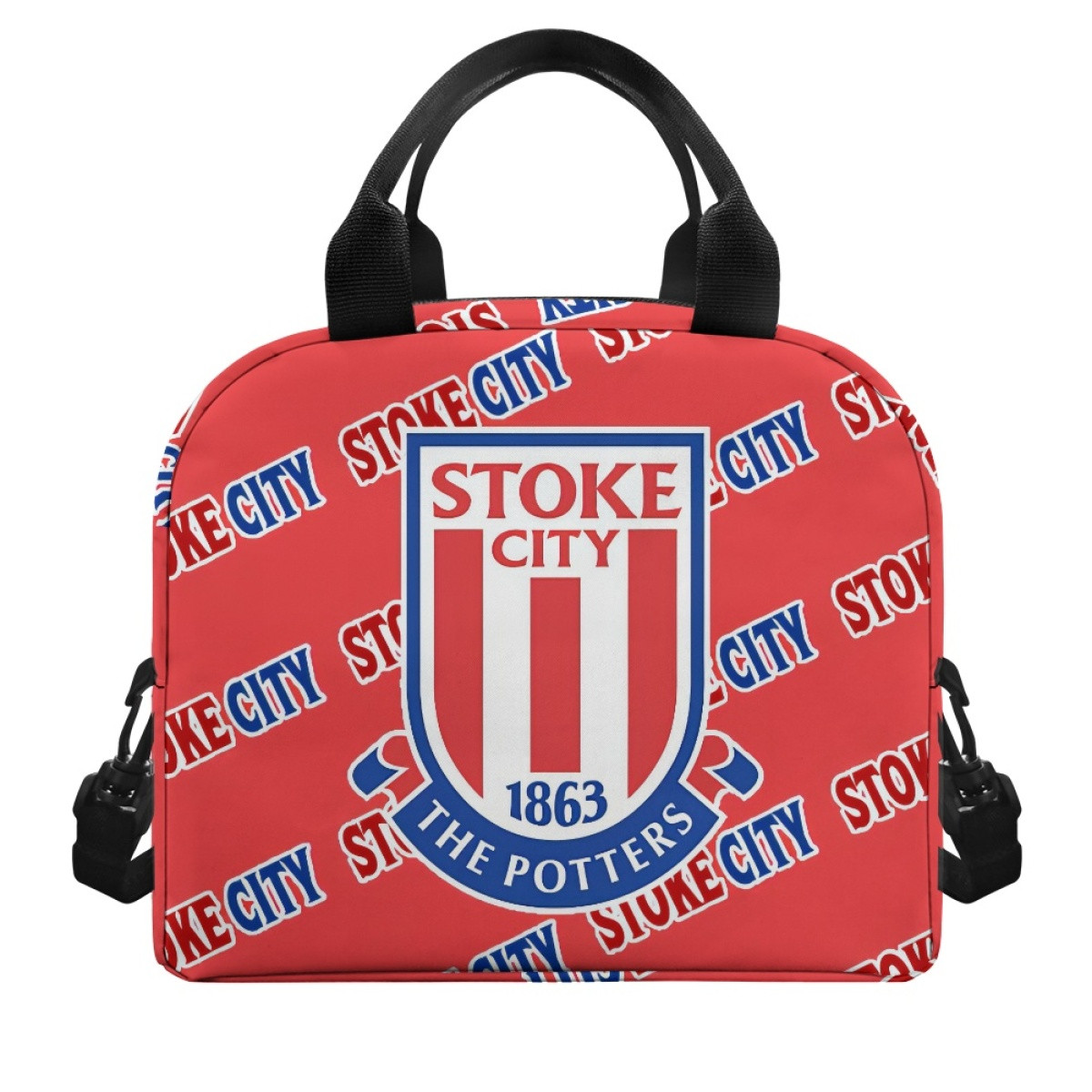 Stoke City FC Insulated Lunch Bag Box - Stoke Football Club Medley Monogram Wordmark