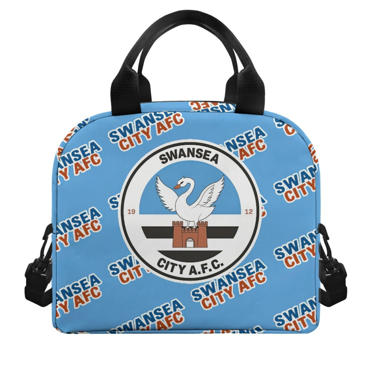 Swansea City AFC Insulated Lunch Bag Box - Swansea Football Club Medley Monogram Wordmark