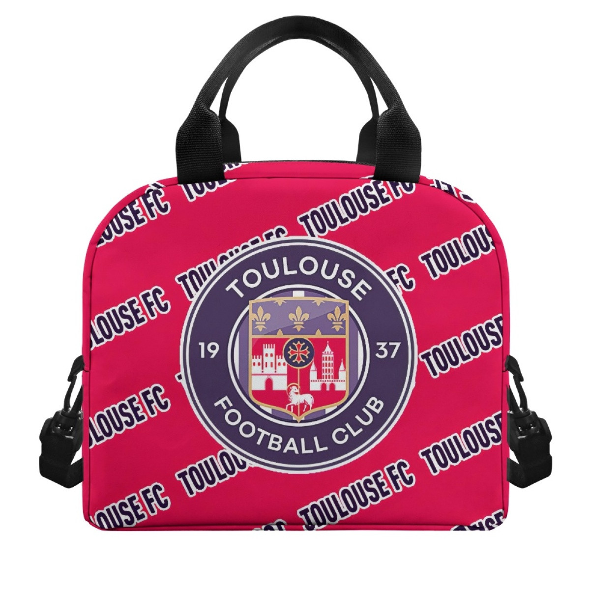 Toulouse FC Football Club Insulated Lunch Bag Box - Toulouse Football Club Medley Monogram Wordmark