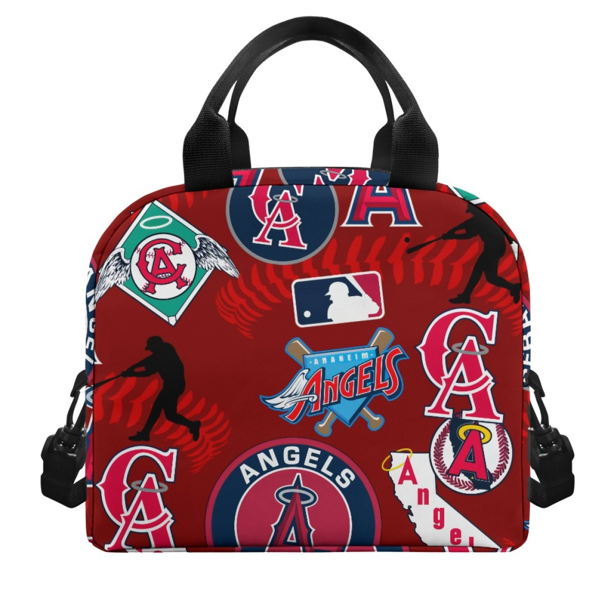 MLB Los Angeles Angels Lunch Box - Los Angeles Angels Mania Collage Logo