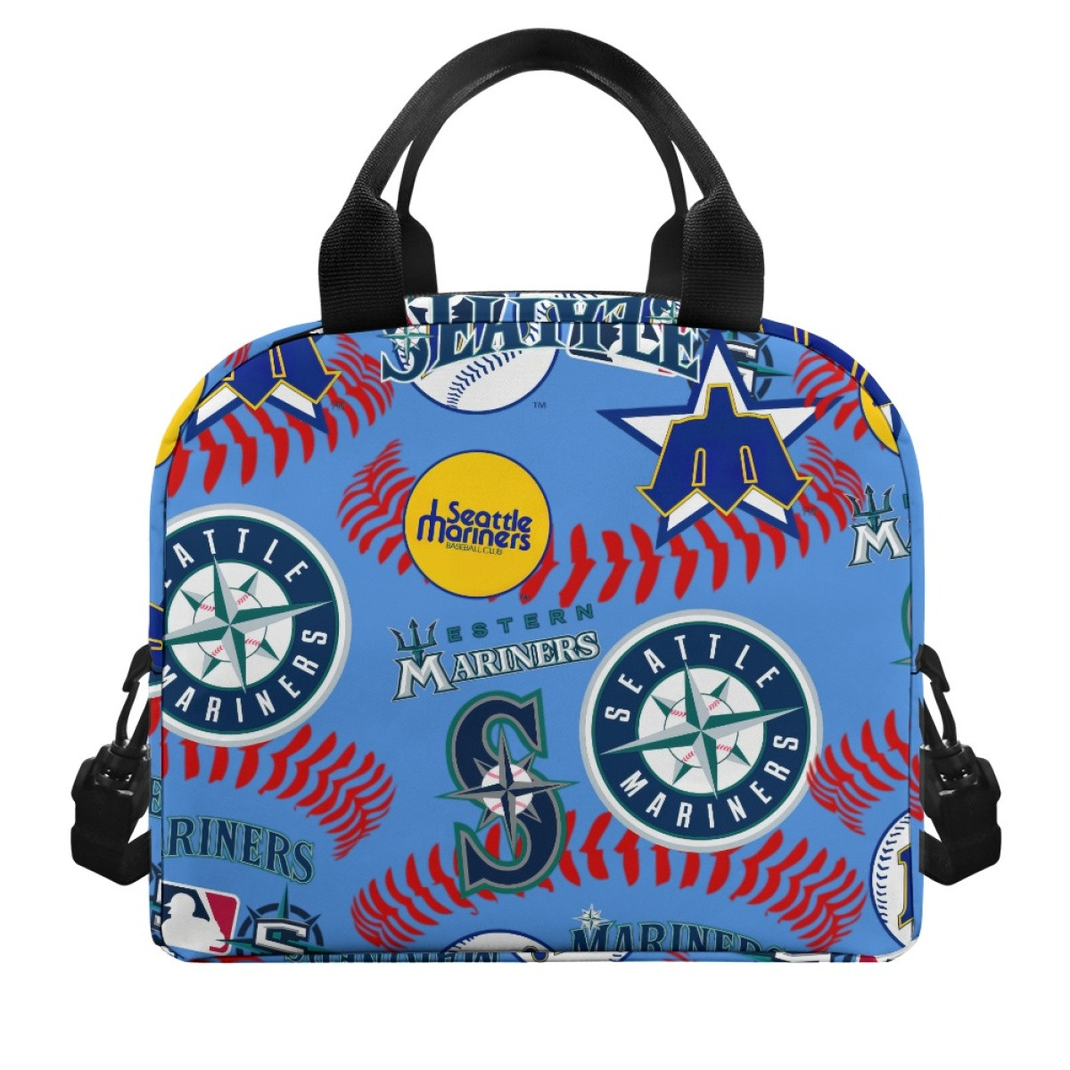 MLB Seattle Mariners Lunch Box - Seattle Mariners Mania Collage Logo