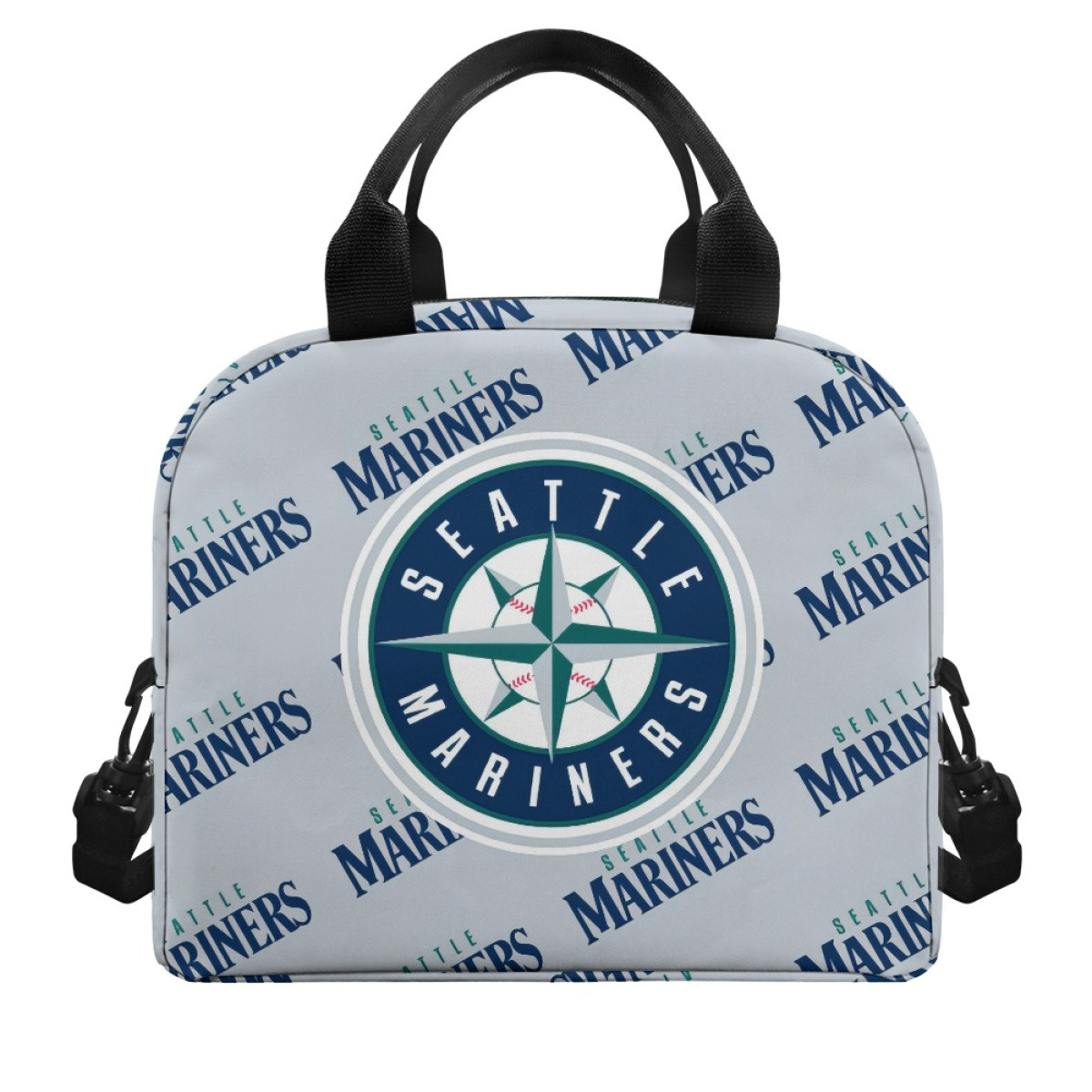 MLB Seattle Mariners Insulated Lunch Bag Box - Seattle Mariners Medley Monogram Wordmark