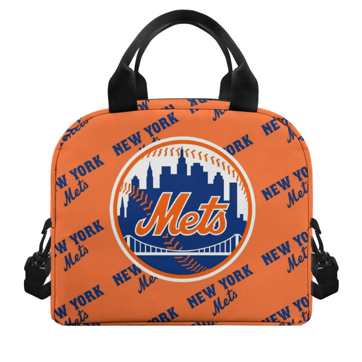 MLB New York Mets Insulated Lunch Bag Box - New York Mets Medley Monogram Wordmark