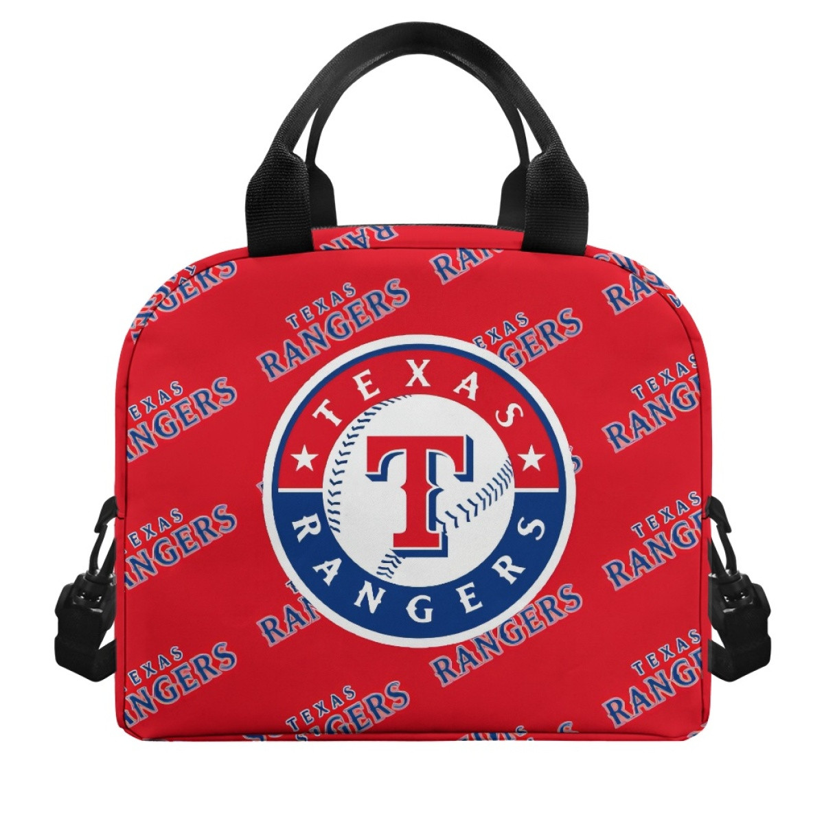 MLB Texas Rangers Insulated Lunch Bag Box - Texas Rangers Medley Monogram Wordmark