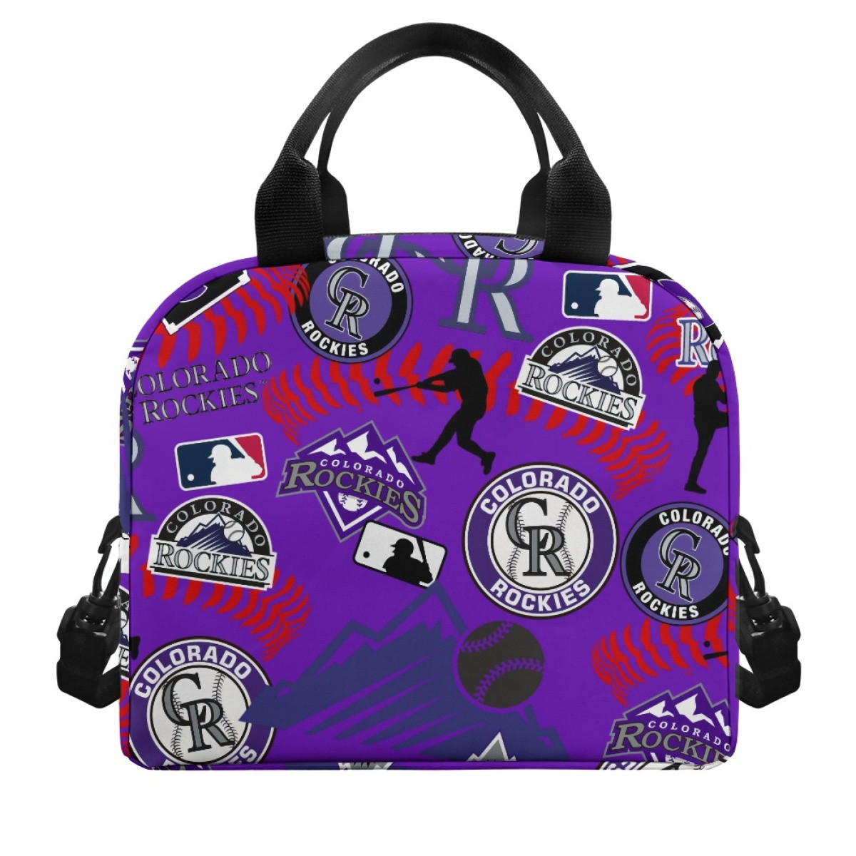MLB Colorado Rockies Lunch Box - Colorado Rockies Mania Collage Logo