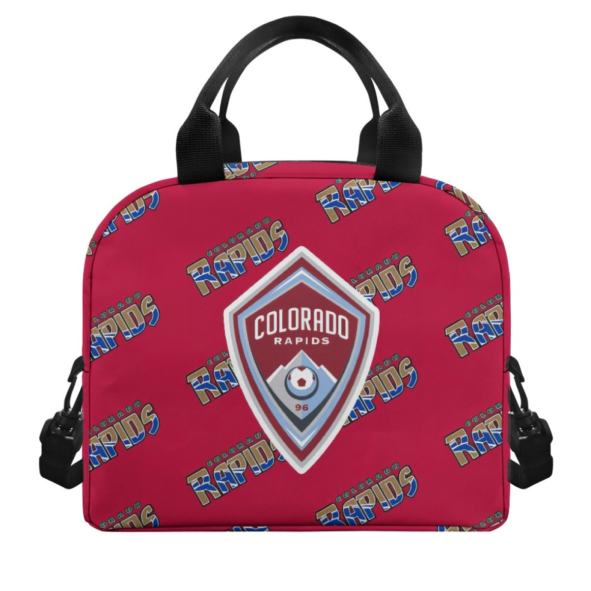 MLS Colorado Rapids FC Insulated Lunch Bag Box - Colorado Rapids Football Club Medley Monogram Wordmark