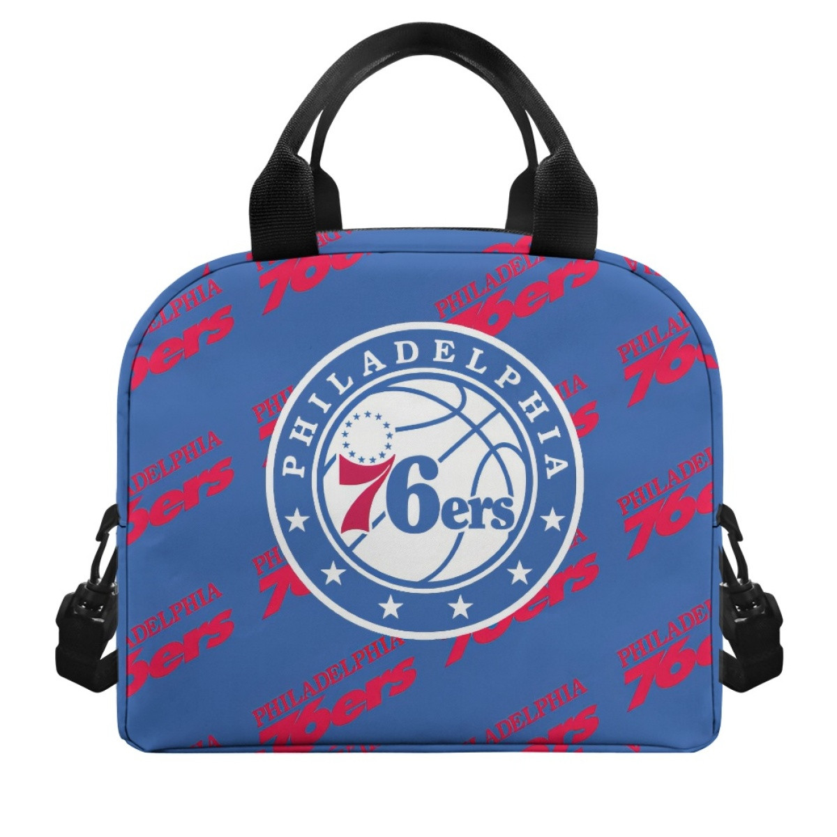 NBA Philadelphia 76ers Insulated Lunch Bag Box - Philadelphia 76ers Medley Monogram Wordmark