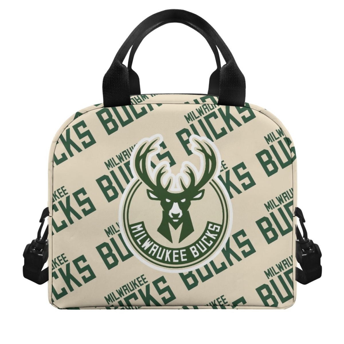NBA Milwaukee Bucks Insulated Lunch Bag Box - Milwaukee Bucks Medley Monogram Wordmark