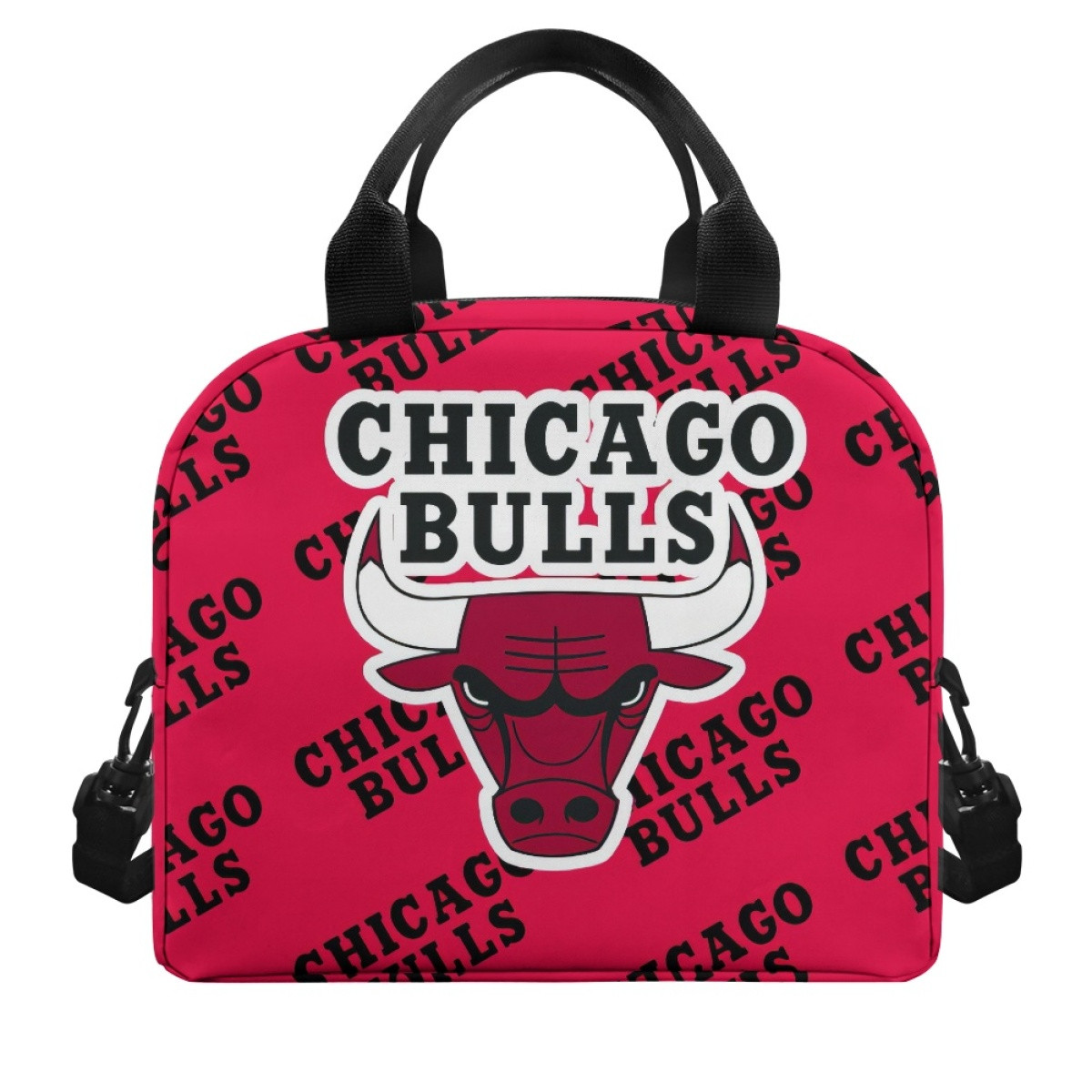 NBA Chicago Bulls Insulated Lunch Bag Box - Chicago Bulls Medley Monogram Wordmark