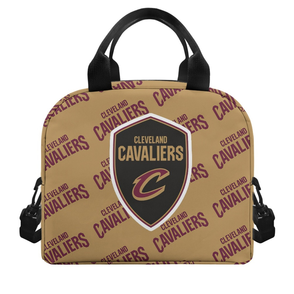 NBA Cleveland Cavaliers Insulated Lunch Bag Box - Cleveland Cavaliers Medley Monogram Wordmark