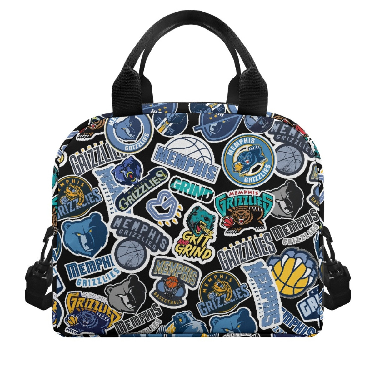NBA Memphis Grizzlies Insulated Lunch Bag Box - Memphis Grizzlies Mania College Logo