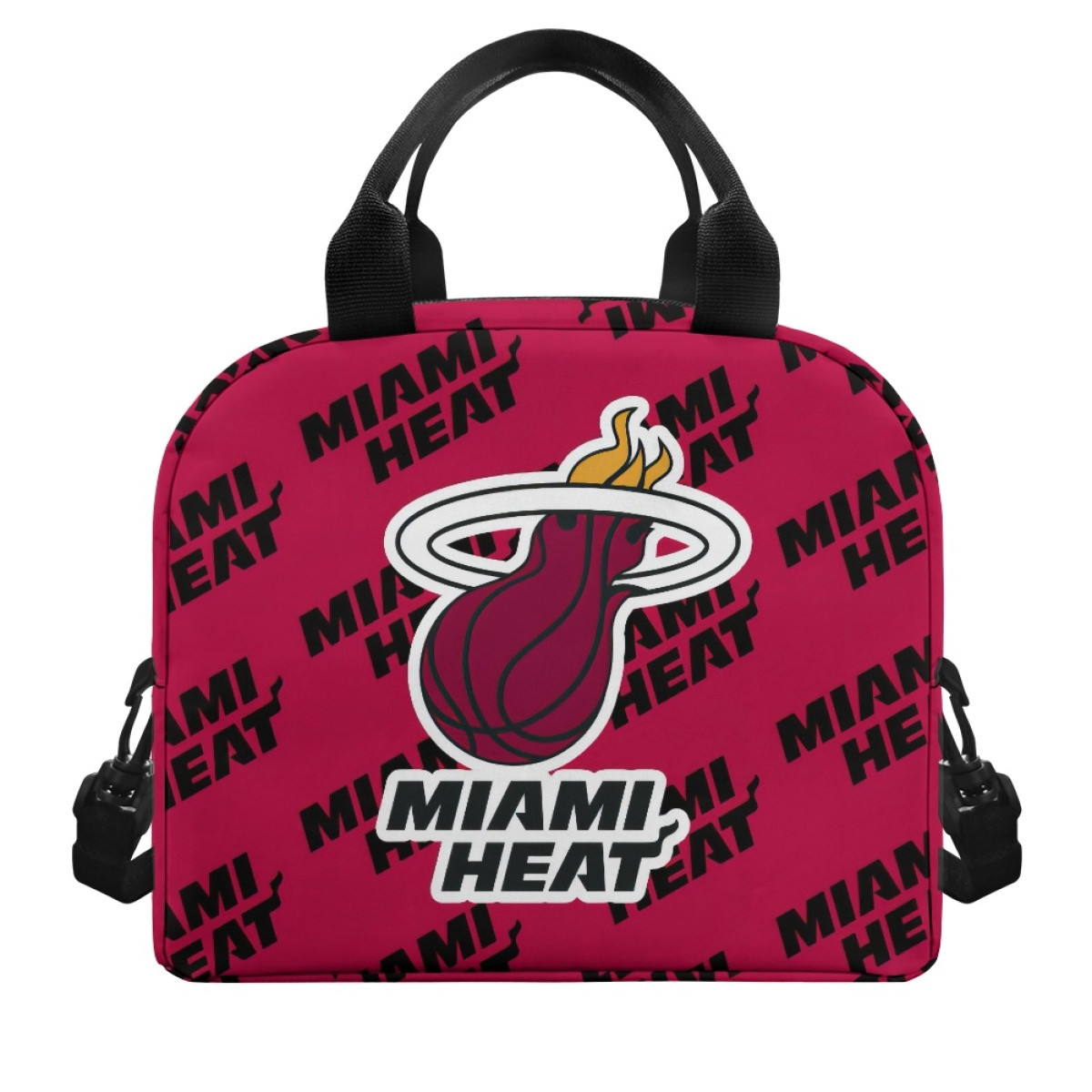 NBA Miami Heat Insulated Lunch Bag Box - Miami Heat Medley Monogram Wordmark