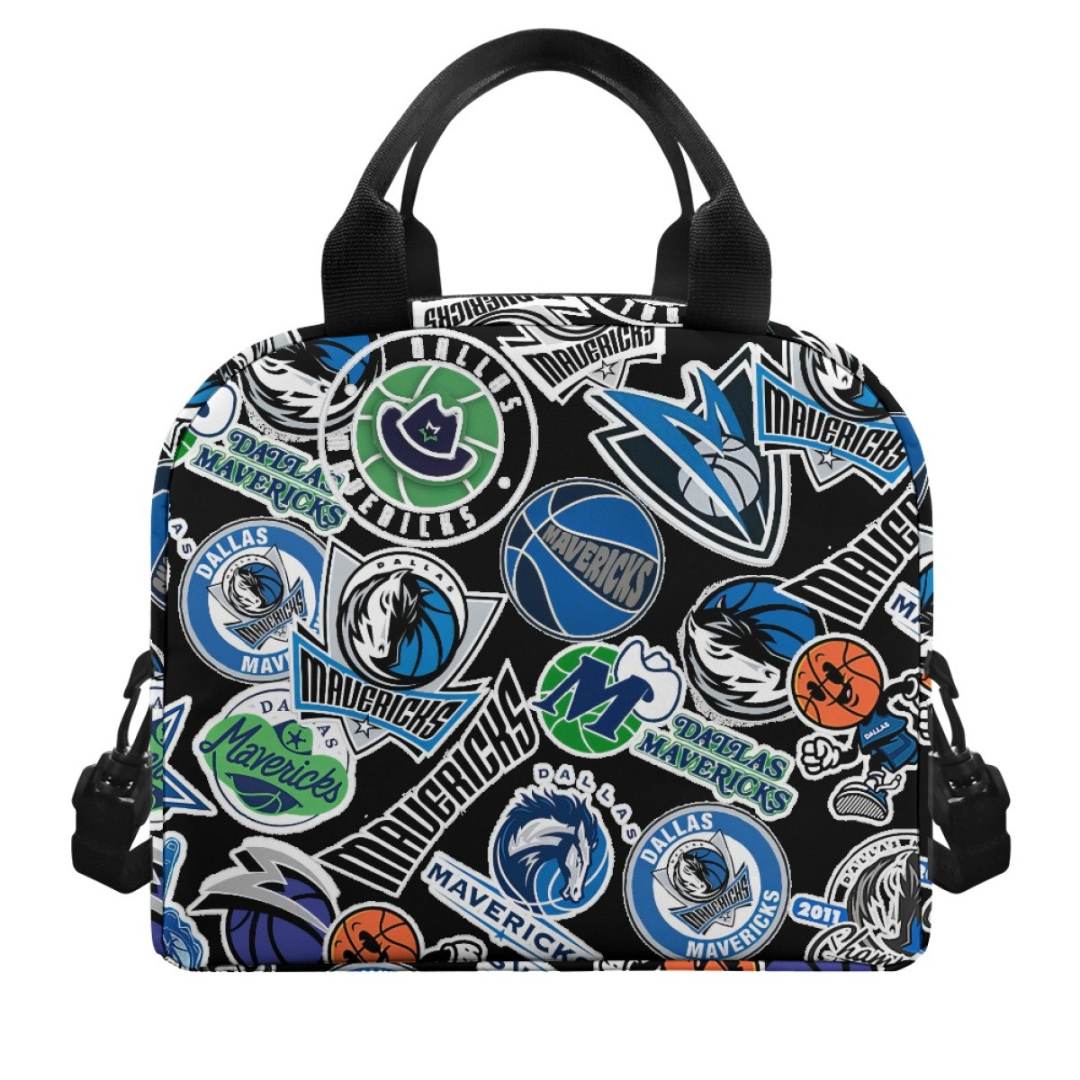 NBA Dallas Mavericks Insulated Lunch Bag Box - Dallas Mavericks Mania Collage Logo