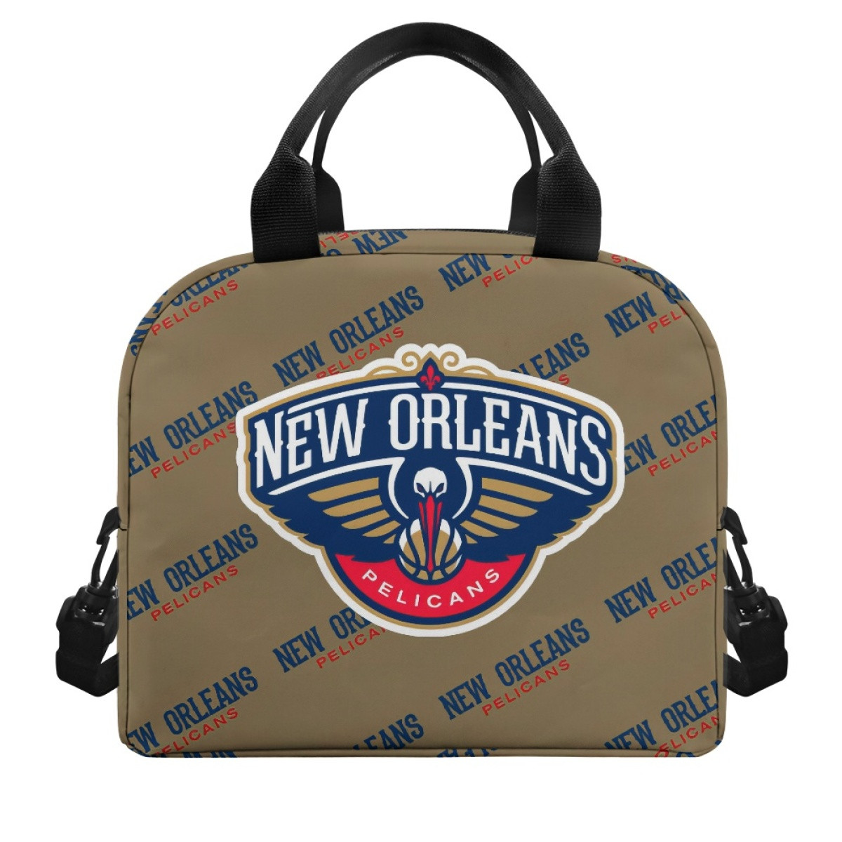 NBA New Orleans Pelicans Insulated Lunch Bag Box - New Orleans Pelicans Medley Monogram Wordmark