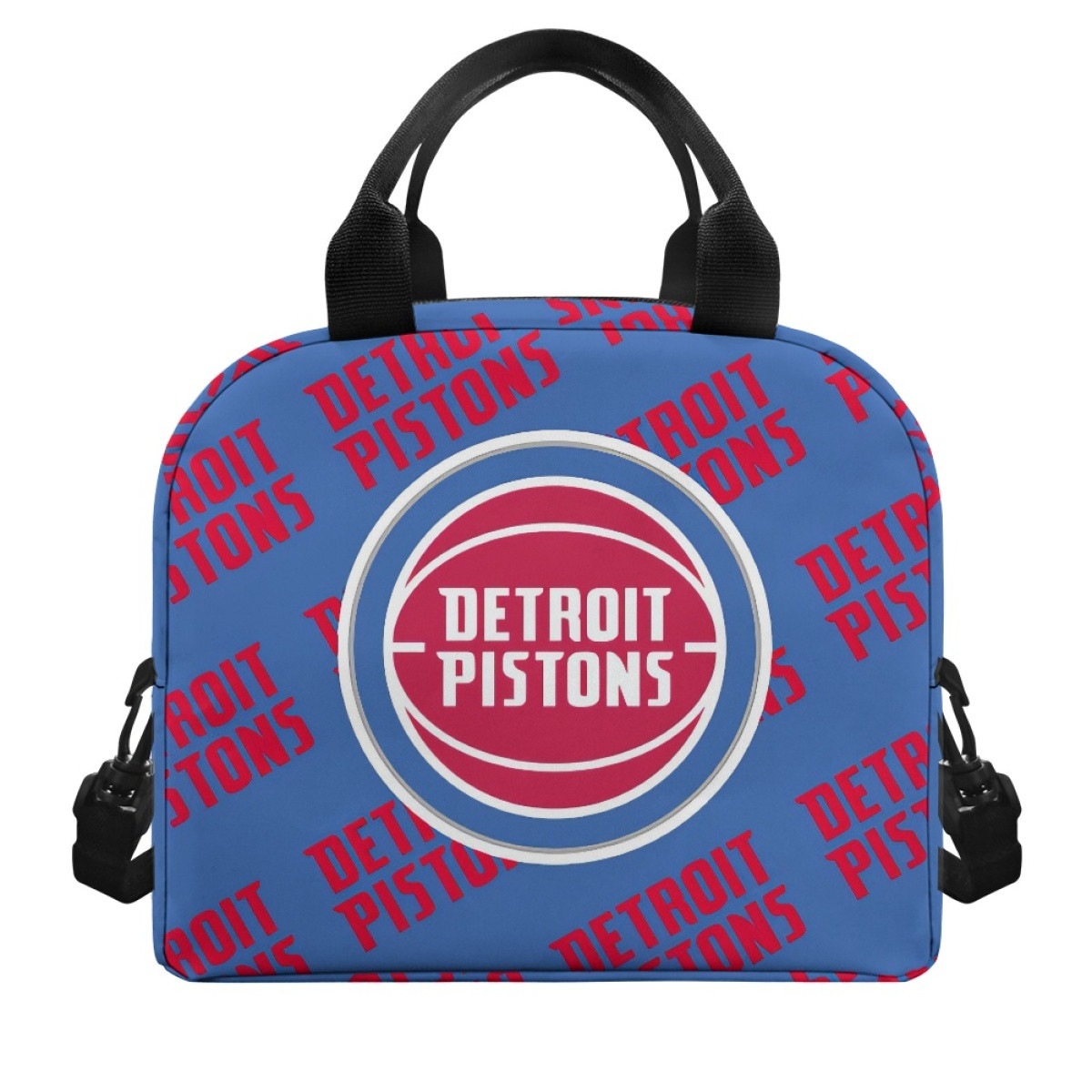 NBA Detroit Pistons Insulated Lunch Bag Box - Detroit Pistons Medley Monogram Wordmark