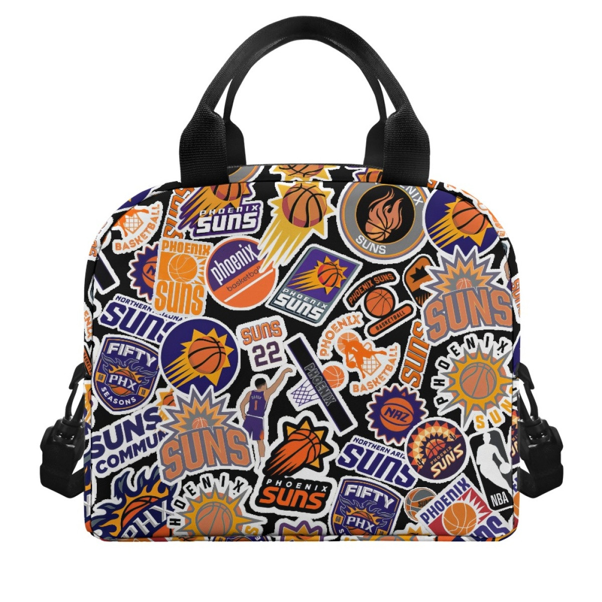 NBA Phoenix Suns Insulated Lunch Bag Box - Phoenix Suns Mania College Logo