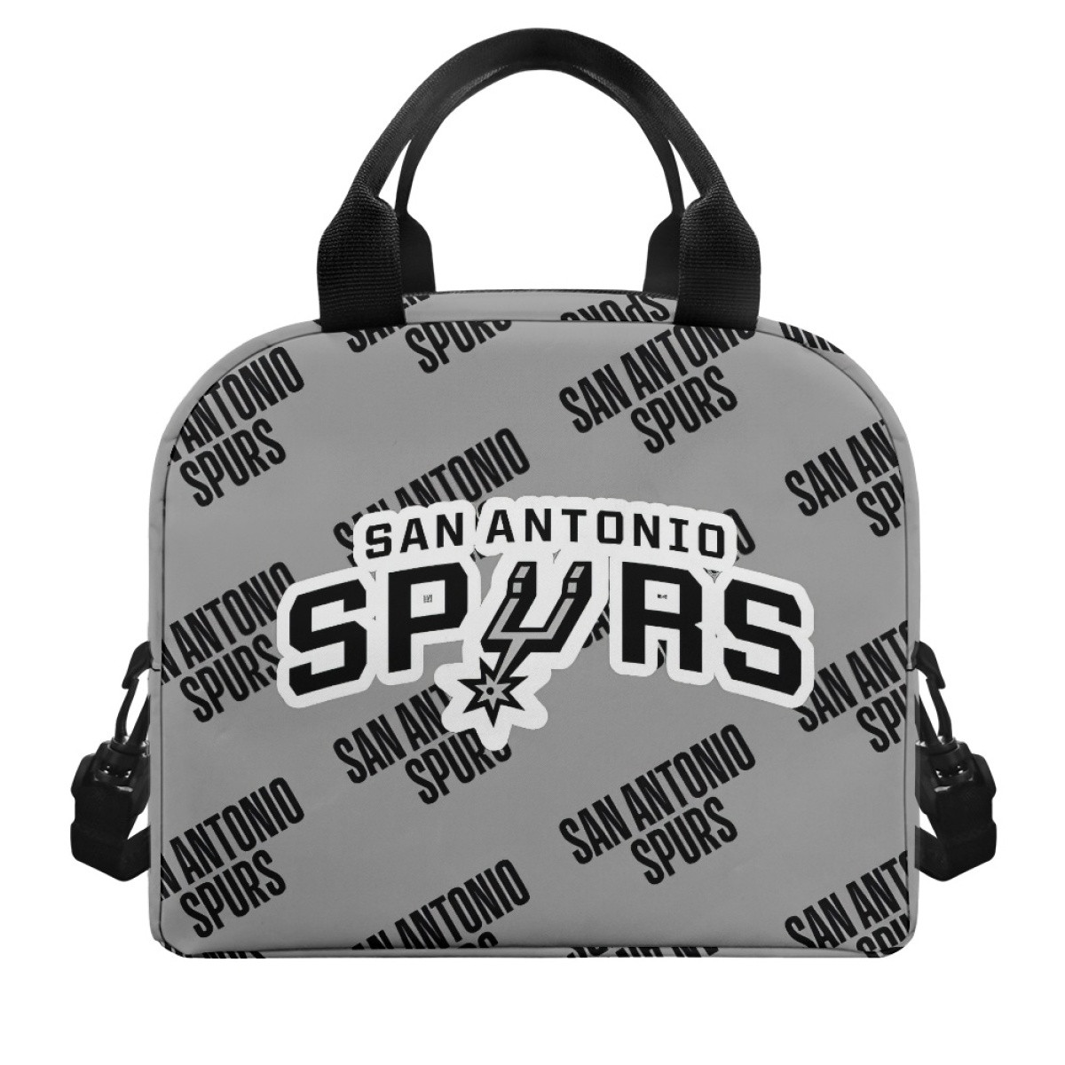 NBA San Antonio Spurs Insulated Lunch Bag Box - San Antonio Spurs Medley Monogram Wordmark