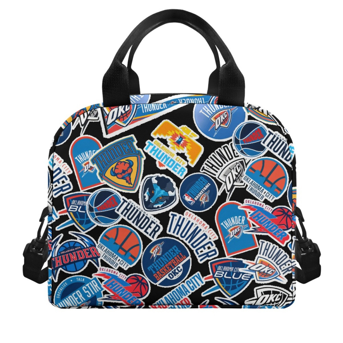 NBA Oklahoma City Thunder Insulated Lunch Bag Box - Oklahoma City Thunder Mania College Logo