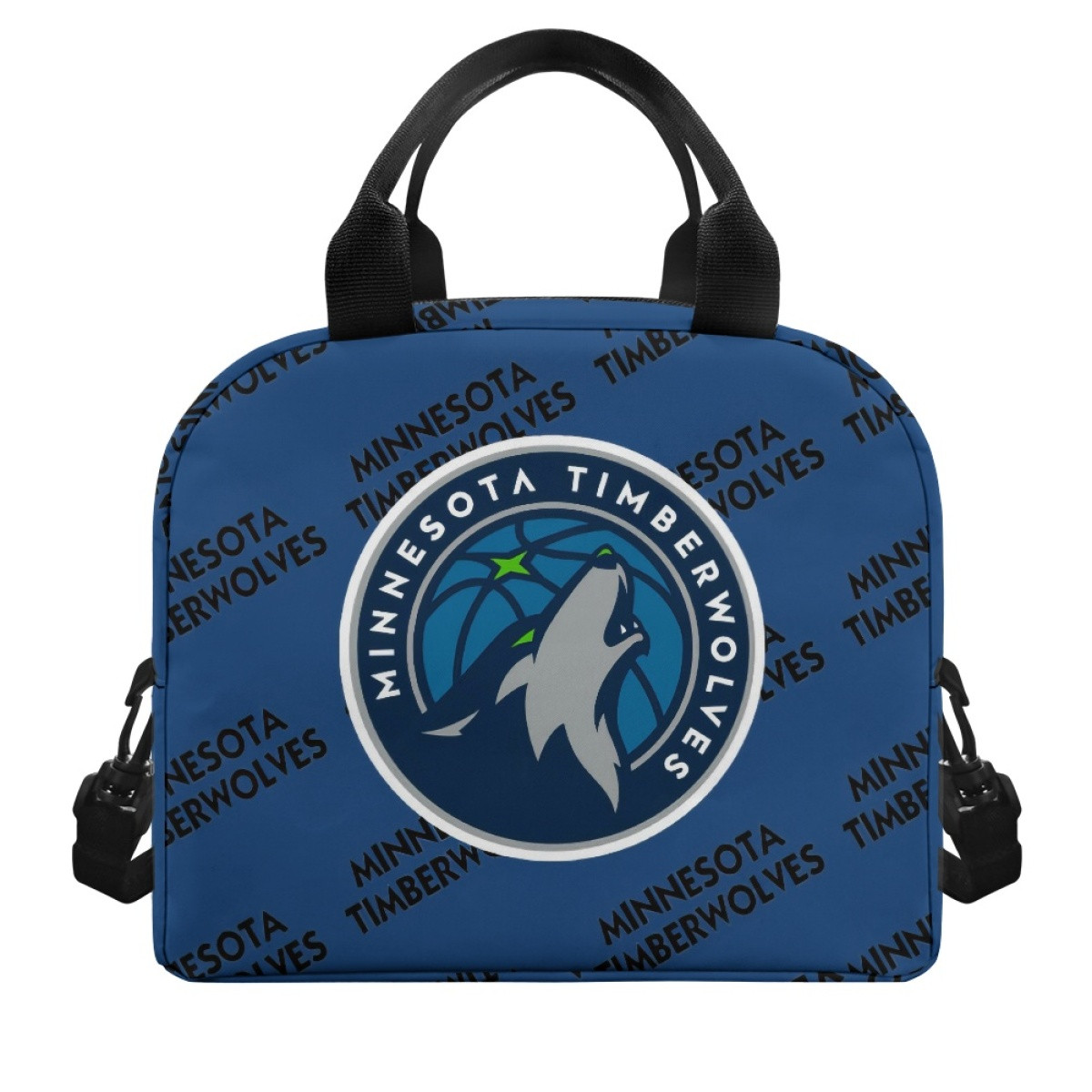 NBA Minnesota Timberwolves Insulated Lunch Bag Box - Minnesota Timberwolves Medley Monogram Wordmark