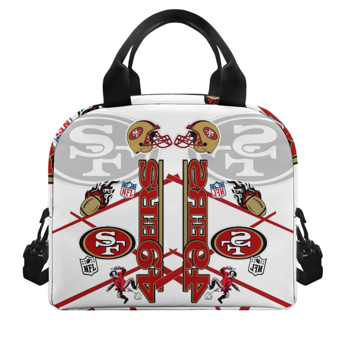 NFL San Francisco 49ers Insulated Lunch Bag Box - San Francisco 49ers Mania Collage Logo