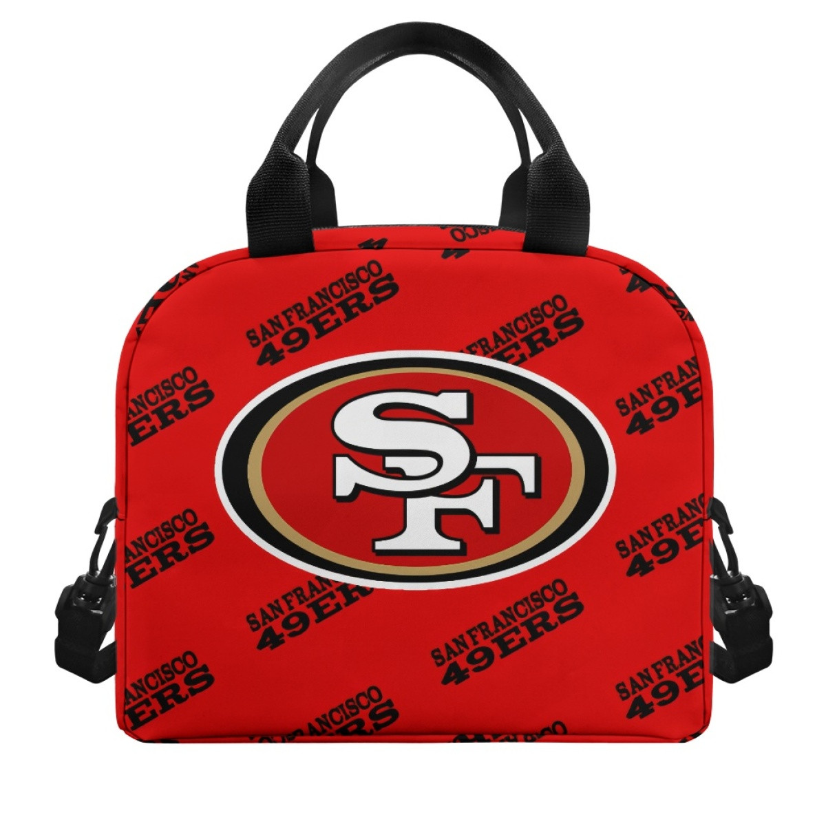 NFL San Francisco 49ers Insulated Lunch Bag Box - San Francisco 49ers Medley Monogram Wordmark