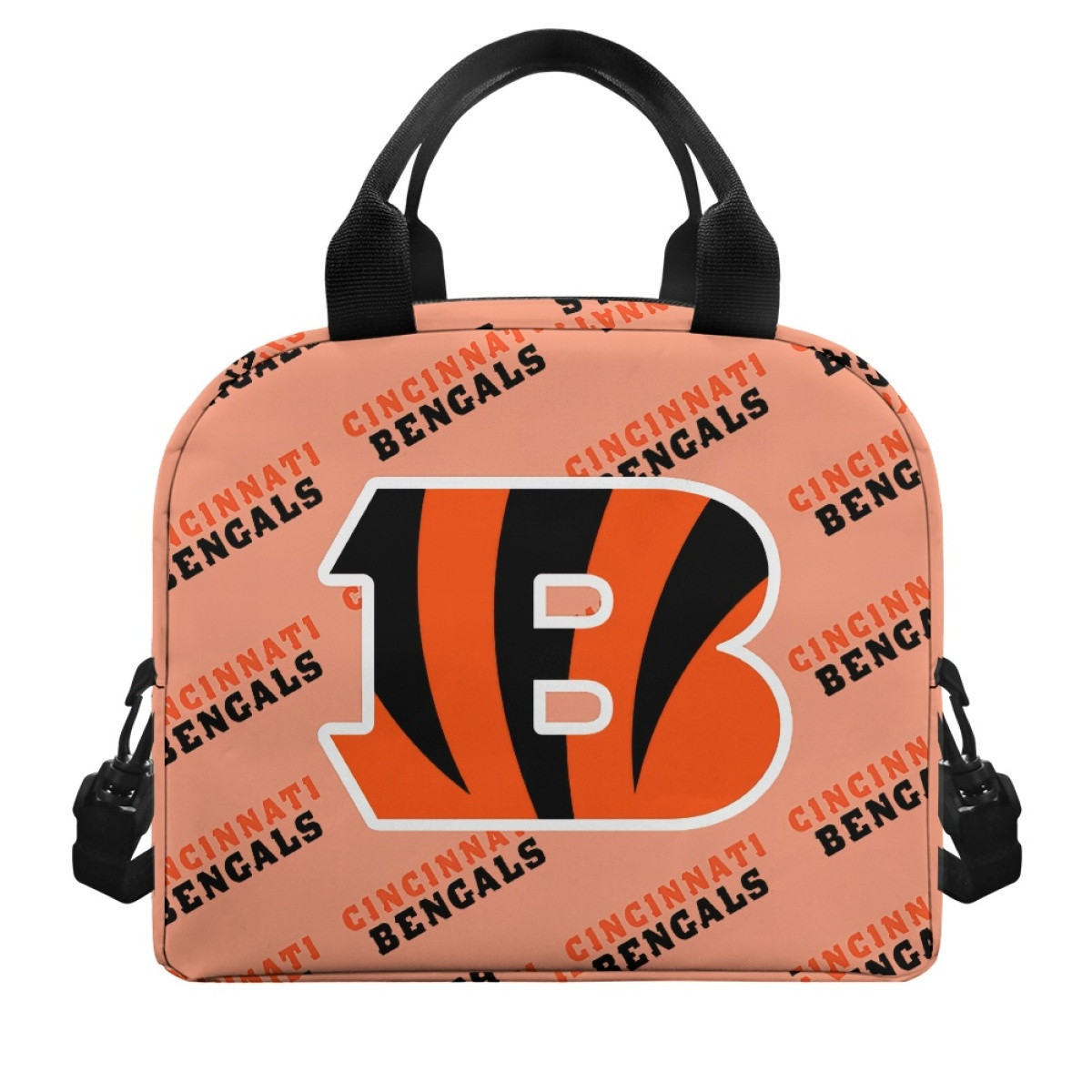 NFL Cincinnati Bengals Insulated Lunch Bag Box - Cincinnati Bengals Medley Monogram Wordmark