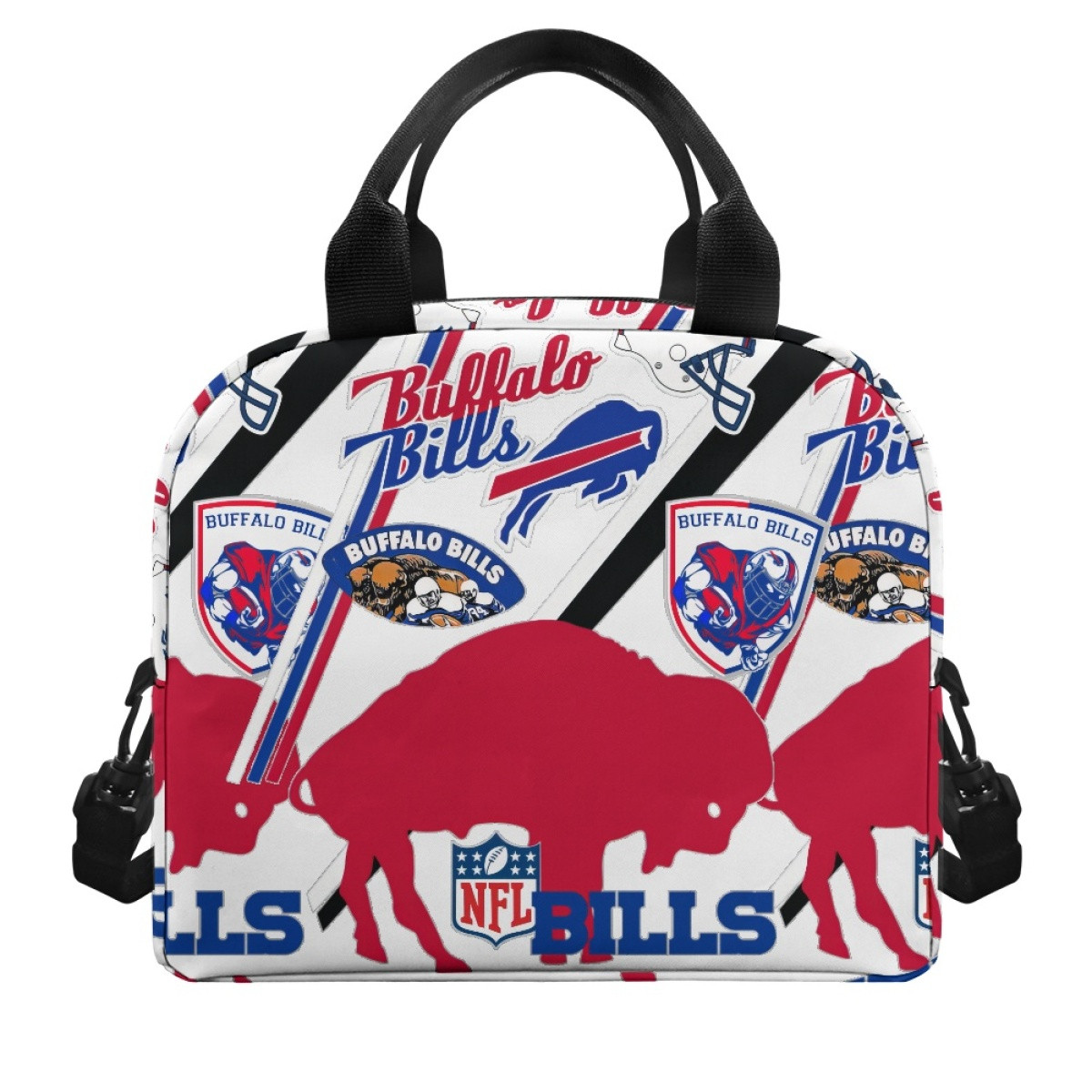 NFL Buffalo Bills Insulated Lunch Bag Box - Buffalo Bills Mania Collage Logo