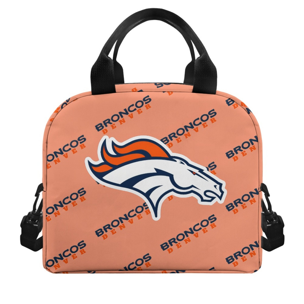 NFL Denver Broncos Insulated Lunch Bag Box - Denver Broncos Medley Monogram Wordmark