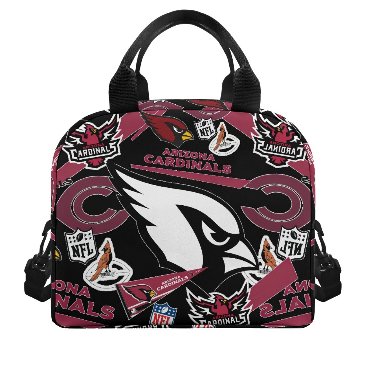 NFL Arizona Cardinals Insulated Lunch Bag Box - Arizona Cardinals Mania Collage Logo