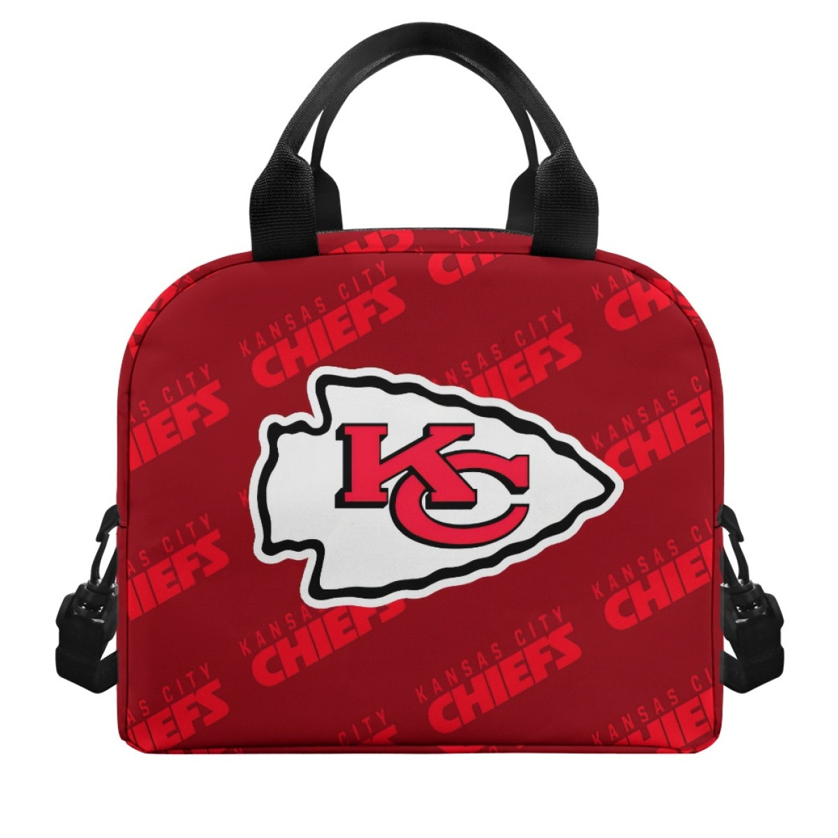 NFL Kansas City Chiefs Insulated Lunch Bag Box - Kansas City Chiefs Medley Monogram Wordmark