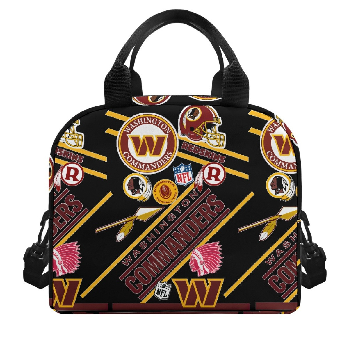 NFL Washington Commanders Insulated Lunch Bag Box - Washington Commanders Mania Collage Logo