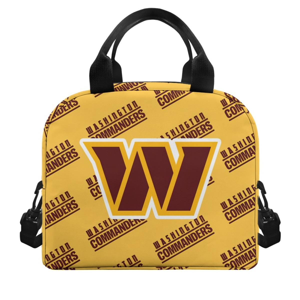 NFL Washington Commanders Insulated Lunch Bag Box - Washington Commanders Medley Monogram Wordmark