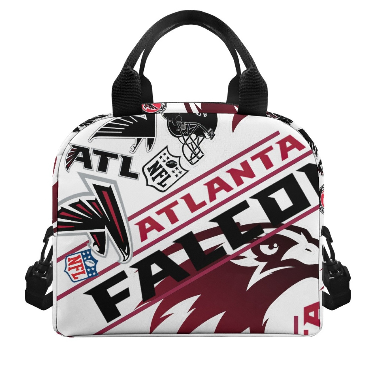 NFL Atlanta Falcons Insulated Lunch Bag Box - Atlanta Falcons Mania Collage Logo